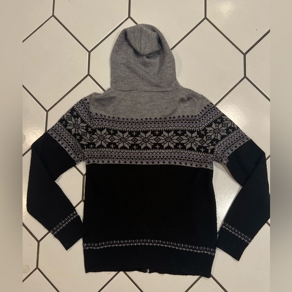 Beams womens full zip sweater hoodie Size Small Faire Isle design - Picture 2 of 6
